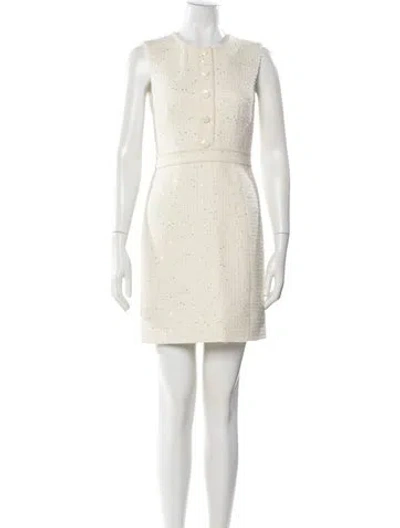 Pre-owned Veronica Beard Crew Neck Mini Dress W/ Tags In Neutral