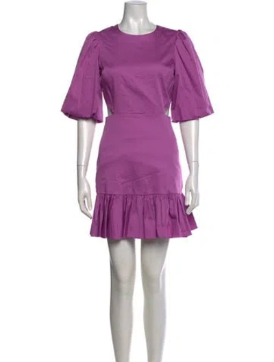 Pre-owned Veronica Beard Crew Neck Mini Dress W/ Tags In Purple