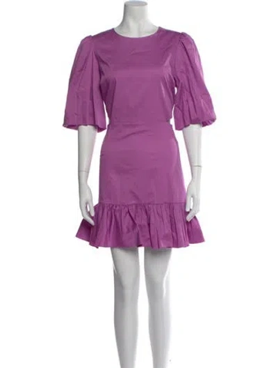 Pre-owned Veronica Beard Crew Neck Mini Dress W/ Tags In Purple