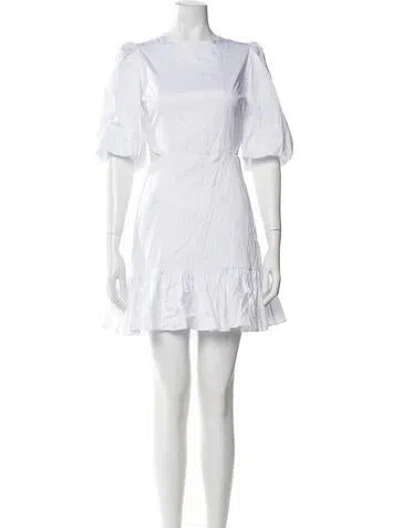Pre-owned Veronica Beard Crew Neck Mini Dress W/ Tags In White