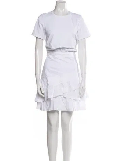 Pre-owned Veronica Beard Crew Neck Mini Dress W/ Tags In White