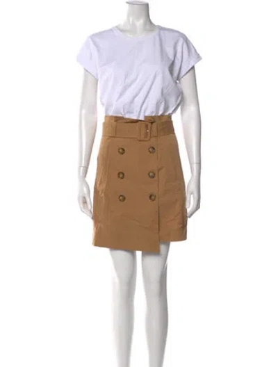 Pre-owned Veronica Beard Crew Neck Mini Dress In White