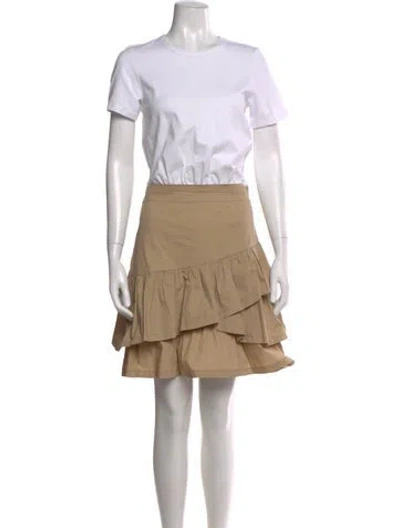Pre-owned Veronica Beard Crew Neck Mini Dress In White