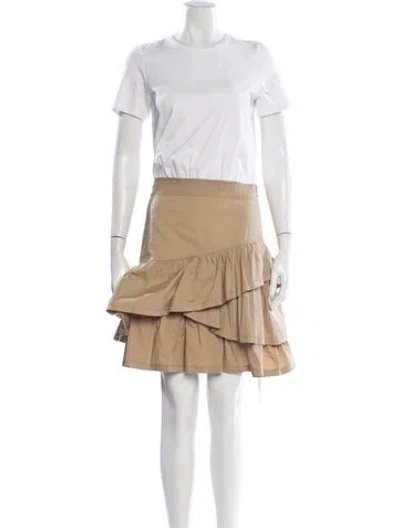 Pre-owned Veronica Beard Crew Neck Mini Dress In White