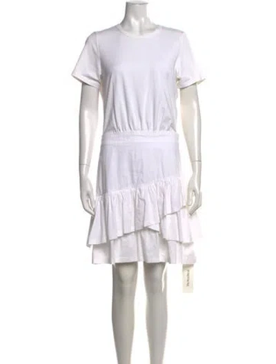Pre-owned Veronica Beard Crew Neck Mini Dress In White
