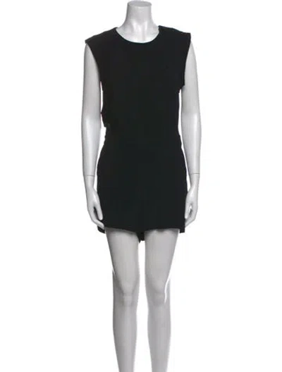 Pre-owned Veronica Beard Crew Neck Romper In Black