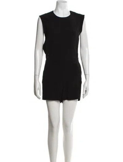 Pre-owned Veronica Beard Crew Neck Romper In Black