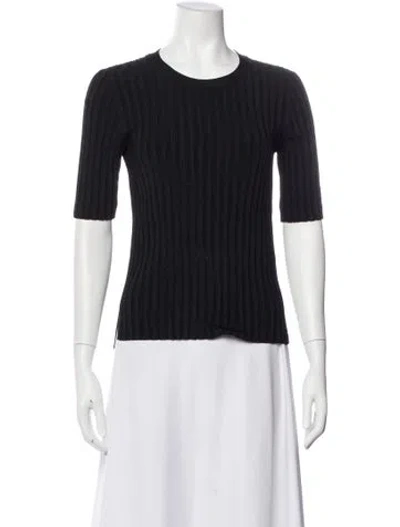 Pre-owned Veronica Beard Crew Neck Short Sleeve Top In Black
