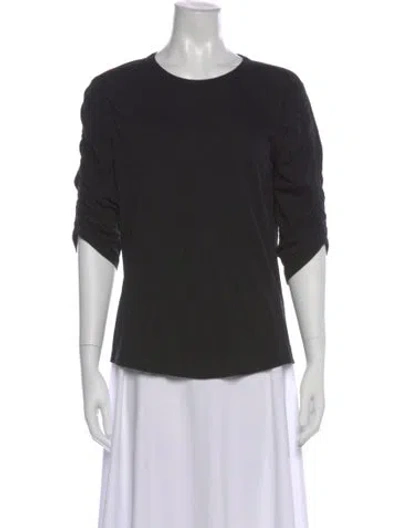 Pre-owned Veronica Beard Crew Neck Short Sleeve Top In Black
