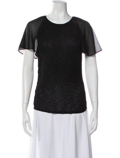 Pre-owned Veronica Beard Crew Neck Short Sleeve Top In Gray