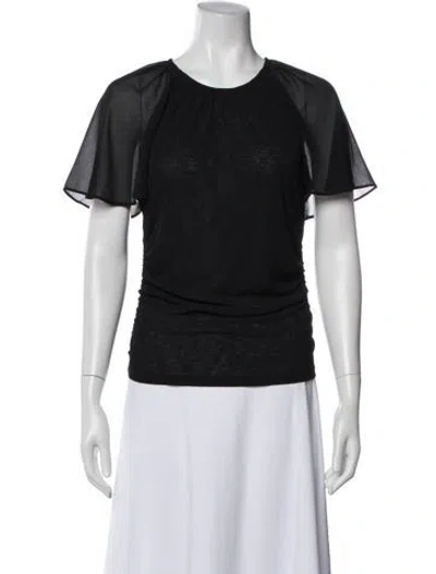 Pre-owned Veronica Beard Crew Neck Short Sleeve Top In Gray