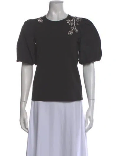 Pre-owned Veronica Beard Crew Neck Short Sleeve Top In Gray