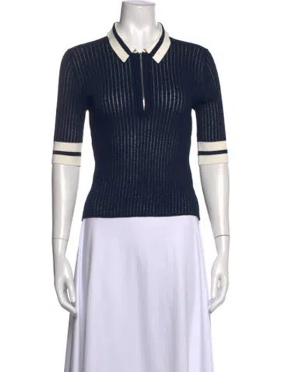 Pre-owned Veronica Beard Crew Neck Short Sleeve Top In Multi