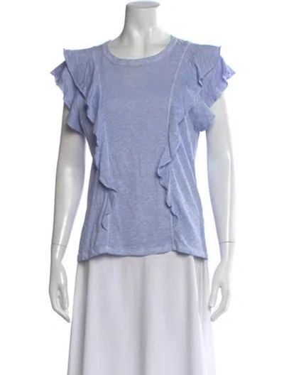 Pre-owned Veronica Beard Crew Neck Short Sleeve Top In Purple