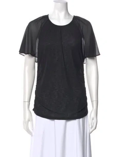 Pre-owned Veronica Beard Crew Neck Short Sleeve Top W/ Tags In Gray
