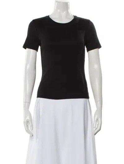 Pre-owned Veronica Beard Crew Neck Short Sleeve T-shirt In Black