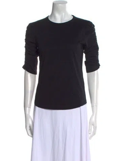 Pre-owned Veronica Beard Crew Neck Short Sleeve T-shirt In Black