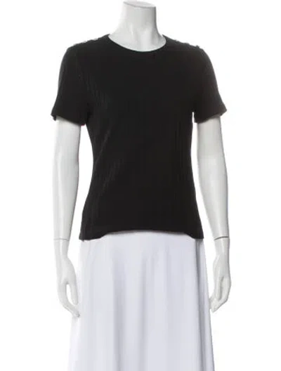 Pre-owned Veronica Beard Crew Neck Short Sleeve T-shirt In Black