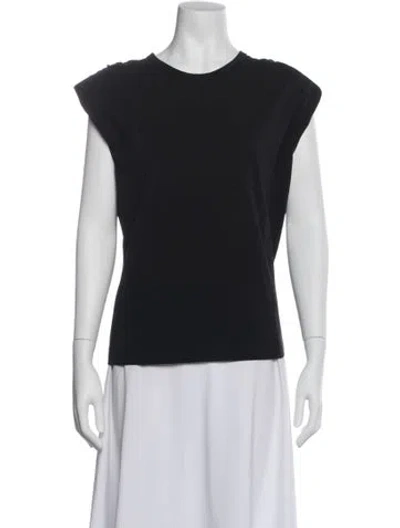 Pre-owned Veronica Beard Crew Neck Short Sleeve T-shirt In Black