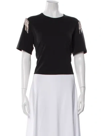 Pre-owned Veronica Beard Crew Neck Short Sleeve T-shirt In Black