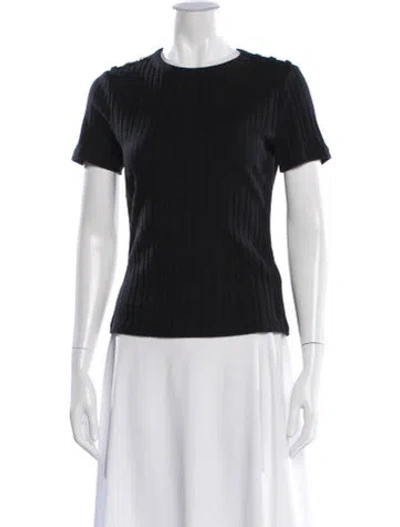 Pre-owned Veronica Beard Crew Neck Short Sleeve T-shirt In Black