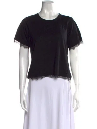 Pre-owned Veronica Beard Crew Neck Short Sleeve T-shirt In Black