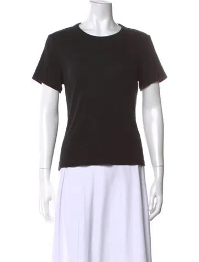 Pre-owned Veronica Beard Crew Neck Short Sleeve T-shirt In Black