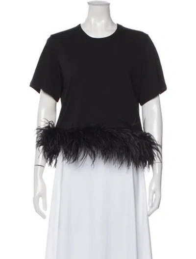 Pre-owned Veronica Beard Crew Neck Short Sleeve T-shirt In Black