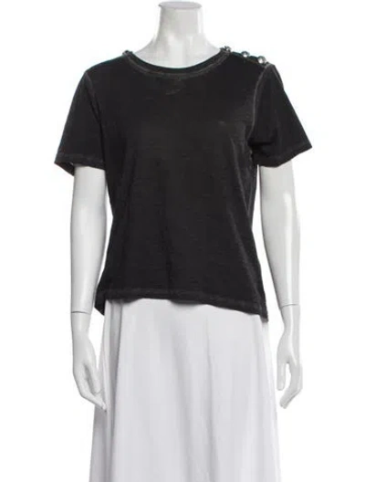 Pre-owned Veronica Beard Crew Neck Short Sleeve T-shirt In Black