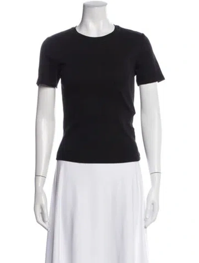 Pre-owned Veronica Beard Crew Neck Short Sleeve T-shirt In Black