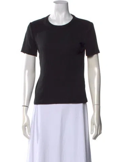 Pre-owned Veronica Beard Crew Neck Short Sleeve T-shirt In Black