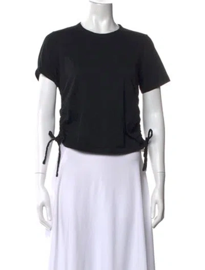Pre-owned Veronica Beard Crew Neck Short Sleeve T-shirt In Black