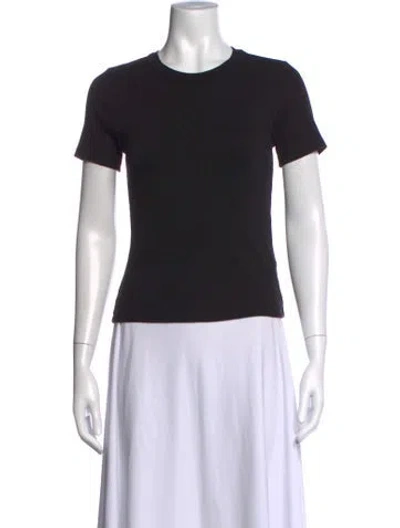 Pre-owned Veronica Beard Crew Neck Short Sleeve T-shirt In Black