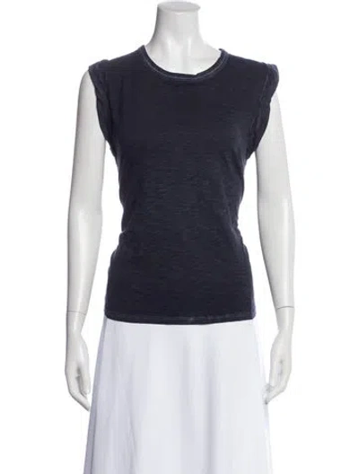 Pre-owned Veronica Beard Crew Neck Short Sleeve T-shirt In Blue