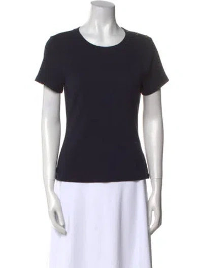 Pre-owned Veronica Beard Crew Neck Short Sleeve T-shirt In Blue