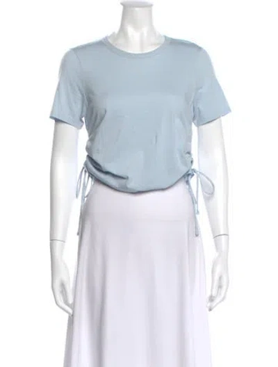 Pre-owned Veronica Beard Crew Neck Short Sleeve T-shirt In Blue