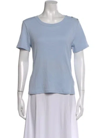 Pre-owned Veronica Beard Crew Neck Short Sleeve T-shirt In Blue