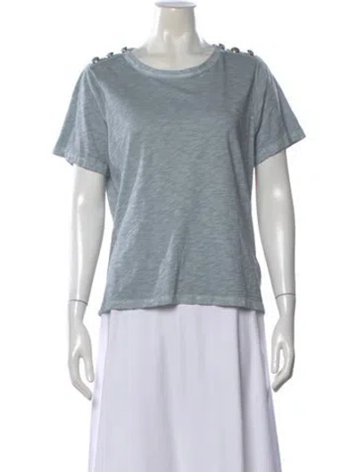 Pre-owned Veronica Beard Crew Neck Short Sleeve T-shirt In Blue