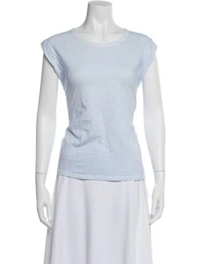 Pre-owned Veronica Beard Crew Neck Short Sleeve T-shirt In Blue