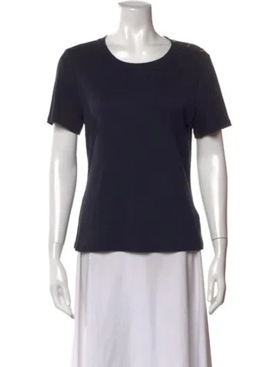 Pre-owned Veronica Beard Crew Neck Short Sleeve T-shirt In Blue