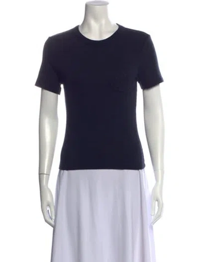 Pre-owned Veronica Beard Crew Neck Short Sleeve T-shirt In Blue