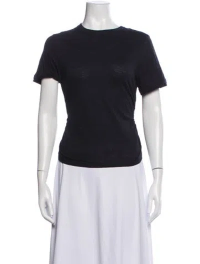 Pre-owned Veronica Beard Crew Neck Short Sleeve T-shirt In Blue