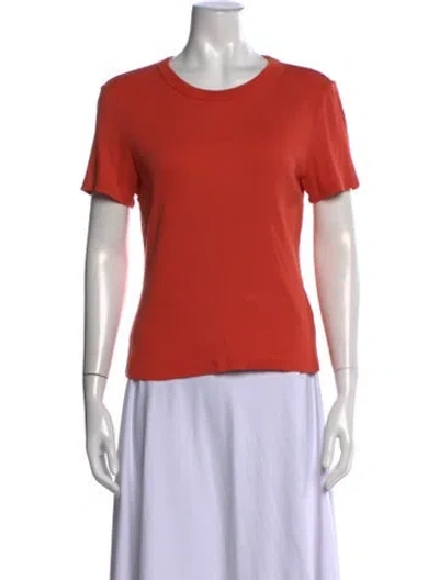 Pre-owned Veronica Beard Crew Neck Short Sleeve T-shirt In Brown