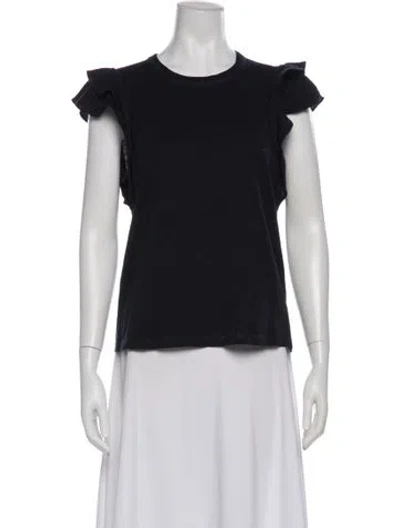 Pre-owned Veronica Beard Crew Neck Short Sleeve T-shirt In Gray