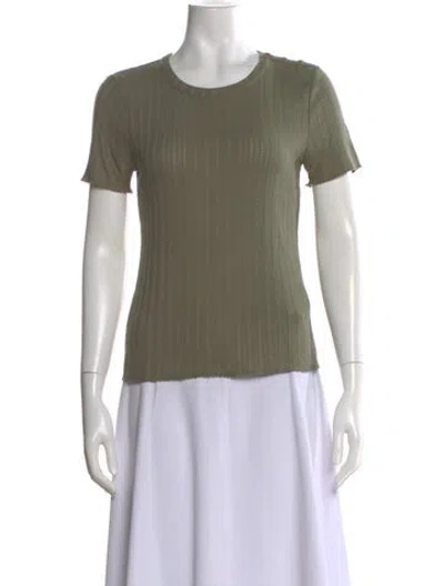 Pre-owned Veronica Beard Crew Neck Short Sleeve T-shirt In Green