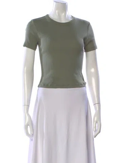 Pre-owned Veronica Beard Crew Neck Short Sleeve T-shirt In Green