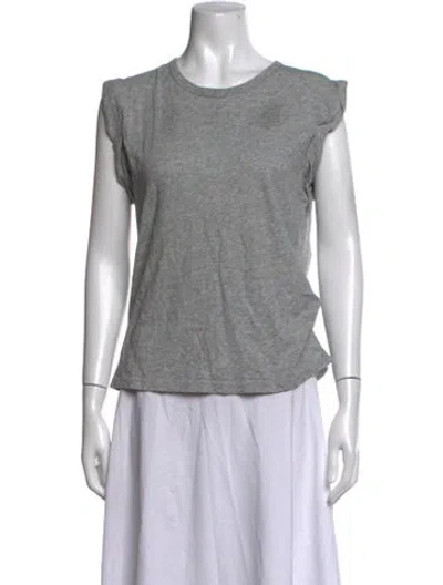 Pre-owned Veronica Beard Crew Neck Short Sleeve T-shirt In Grey