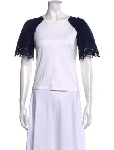 Pre-owned Veronica Beard Crew Neck Short Sleeve T-shirt In Multi