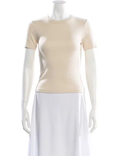 Pre-owned Veronica Beard Crew Neck Short Sleeve T-shirt In Neutral