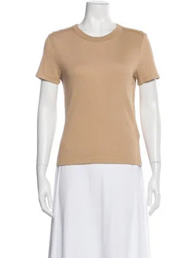 Pre-owned Veronica Beard Crew Neck Short Sleeve T-shirt In Neutral